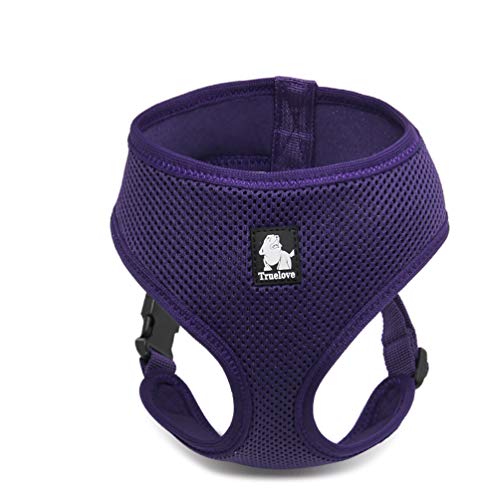 WINHYEPET True Love Hundegeschirr, weiches Netzgewebe, komfortabel, belüftet, verstellbarer Knopf, kann mit der Leine verwendet werden von WINHYEPET