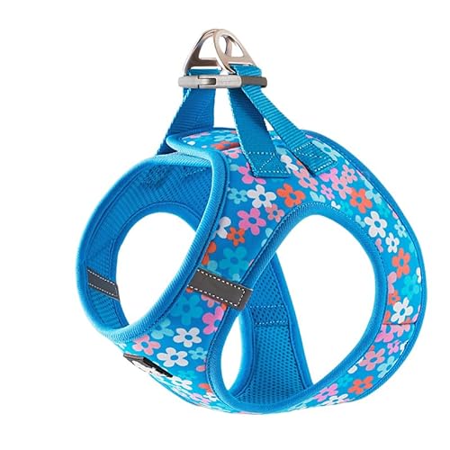WINHYEPET Truelove Hundegeschirr, weiches Air-Mesh, verstellbar, reflektierend, Haustierweste, kleine und mittelgroße Rassen, kein Ziehen, verstellbares Hundegeschirr TLH3016 (Malibu Blau, S) von WINHYEPET