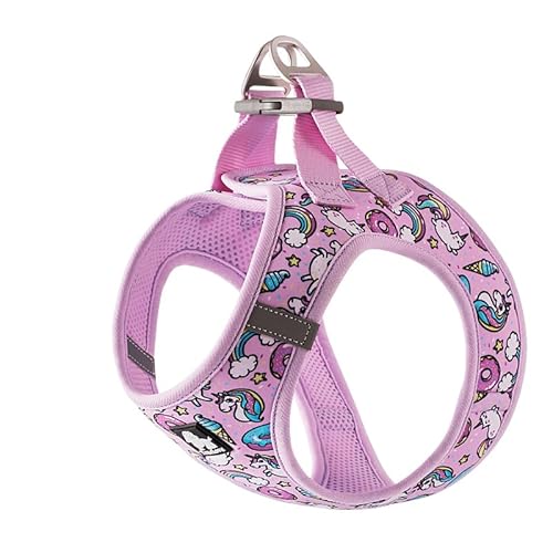 WINHYEPET Truelove Hundegeschirr, weiches Air-Mesh, verstellbar, reflektierend, Haustierweste, kleine und mittelgroße Rassen, kein Ziehen, verstellbares Hundegeschirr TLH3016 (Orchideenstrauß, L) von WINHYEPET