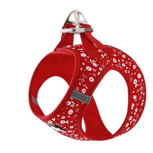 WINHYEPET Truelove Hundegeschirr TLH3016, weiches Air-Mesh-Geschirr, reflektierend, für kleine und mittelgroße Rassen, kein Ziehen, verstellbares Hundegeschirr TLH3016 (Weihnachtsstern, S) von WINHYEPET