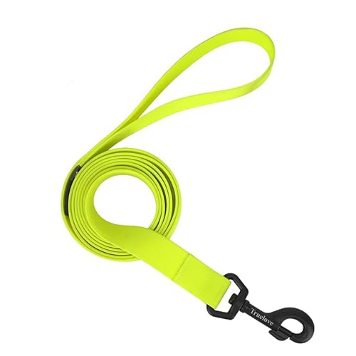 WINHYEPET Truelove TLL3211 Hundeleine, wasserdicht, geruchsdicht, einfach zu greifen, langlebig, leicht, Premium-beschichtet, ATBC-PVC, Schnellverschluss, Neongelb, Größe M von WINHYEPET