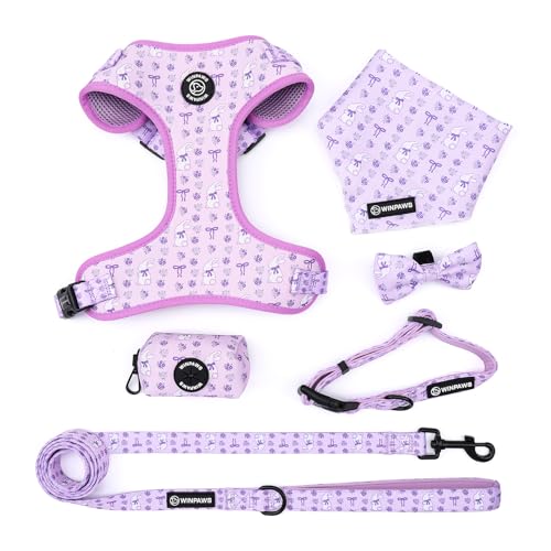 Hundegeschirr (Violettes Kaninchen, Größe S (Brustumfang: 36–52 cm, Halsumfang: 27–36 cm) von WINPAWS
