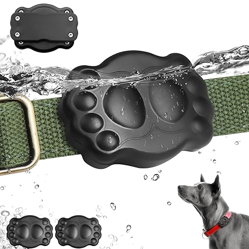 AirTag Hundehalsband-Halter, WINSEE Apple-AirTag-Hunde-Tracker, Anti-Verlust-AirTag-Halter-Hülle für Hunde und Katzen (2 Stück) von WINSEE