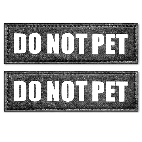 WINSEE Reflektierende Service-Hunde-Patches "Do Not Pet" für Serviceweste, Hundegeschirr (2 Stück, Größe M) von WINSEE
