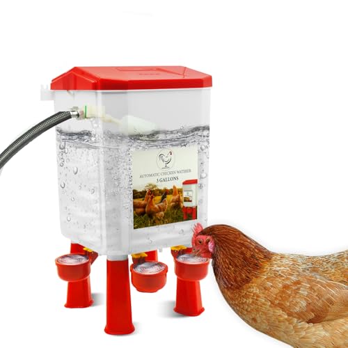 WISMOIER Automatische Hühnerbewässerung mit schwimmergesteuerter, freistehender automatischer Befüllung mit Beinen und Schlauchverlängerung, automatisches Geflügel-Bewässerungssystem für Küken, Enten, WISMOIER Automatische Hühnerbewässerung mit schwimmergesteuerter, freistehender automatischer Befüllung mit Beinen und Schlauchverlängerung, automatisches Geflügel-Bewässerungssystem für Küken, Enten, von WISMOIER