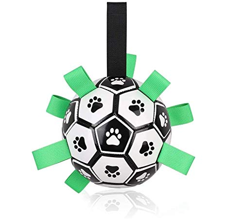 WISREMT Hund Fußball (Indoor-Outdoor Interaktives Hundespielzeug mit einfachen Haltegriffen) Einzigartiges und lustiges Hundeschleppspielzeug, Hundewasserspielzeug, Tauziehen-Hundespielzeug von WISREMT