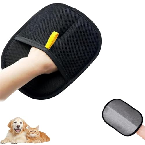WIWIDANG Doppelseitige Pflegehandschuhe für Haustiere, Fellmagnet Handschuh Katzenhaare, 2025 Neuest Fellpflegehandschuh Katzen Handschuhe BüRste, Antistatische für Hunde Katzen (1PCS-A) von WIWIDANG