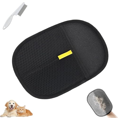 WIWIDANG Petlova Sweep Glove, Yomi Pet Hair Remover Glove-Fell Magnet Handschuh, Katzen Handschuhe BüRste, Doppelseitige Fellpflegehandschuhe Tierhaarentferner Handschuh für Katzen/Hunde (1PCS-A) von WIWIDANG
