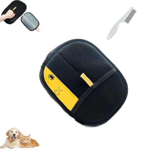 WIWIDANG Petlova Sweep Glove, Yomi Pet Hair Remover Glove-Fell Magnet Handschuh, Katzen Handschuhe BüRste, Doppelseitige Fellpflegehandschuhe Tierhaarentferner Handschuh für Katzen/Hunde (1PCS-B) von WIWIDANG