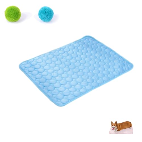 WIWIDANG Pfotenfrost Matte, 3D Mehrere Größen, Kühl Im Sommer, Waschbar Kühlmatte Decke Für Katzen Hund (Blau, S(50 * 40CM)) von WIWIDANG