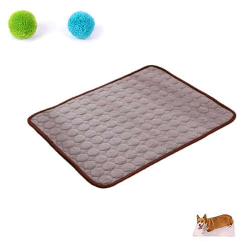 WIWIDANG Pfotenfrost Matte, 3D Mehrere Größen, Kühl Im Sommer, Waschbar Kühlmatte Decke Für Katzen Hund (Braun, S(50 * 40CM)) von WIWIDANG