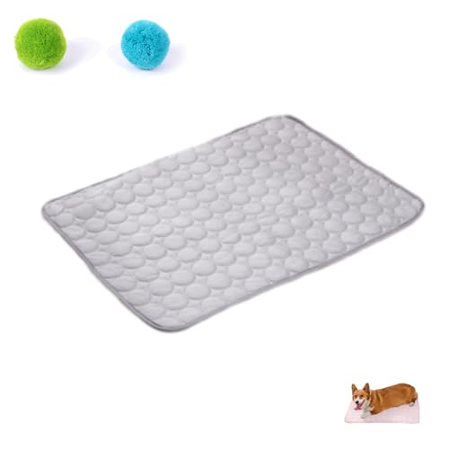 WIWIDANG Pfotenfrost Matte, 3D Mehrere Größen, Kühl Im Sommer, Waschbar Kühlmatte Decke Für Katzen Hund (Grau, L(70 * 55CM)) von WIWIDANG