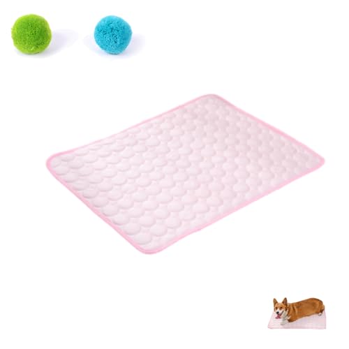 WIWIDANG Pfotenfrost Matte, 3D Mehrere Größen, Kühl Im Sommer, Waschbar Kühlmatte Decke Für Katzen Hund (Rosa, L(70 * 55CM)) von WIWIDANG