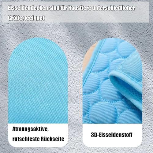 WIWIDANG Pfotenfrost Matte, 3D Mehrere Größen, Kühl Im Sommer, Waschbar Kühlmatte Decke Für Katzen Hund (Rosa, S(50 * 40CM)) von WIWIDANG