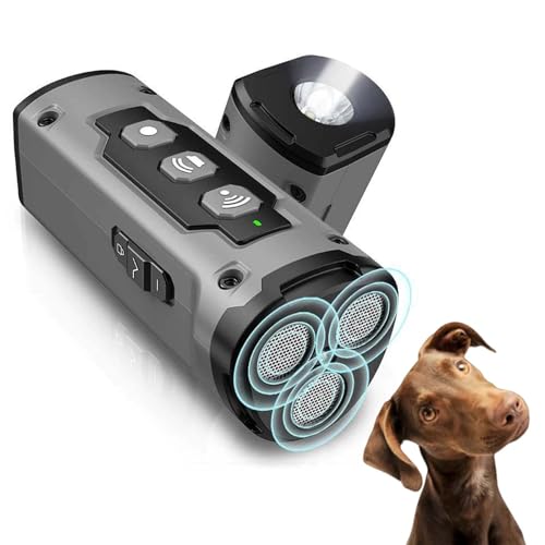 WIWIDANG Solavie BarkStop Hundetrainer – Antibell Gerät für Hunde, Ultraschall Trainingsgerät & Antibell Ultraschall Gerät mit LED-Lampe, Upgrade-Version (Grau) von WIWIDANG