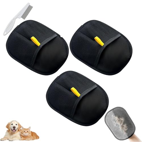 WIWIDANG Yomi Pet Hair Remover Glove-Fell Magnet Handschuh, Katzen Handschuhe BüRste (3PCS-A) von WIWIDANG