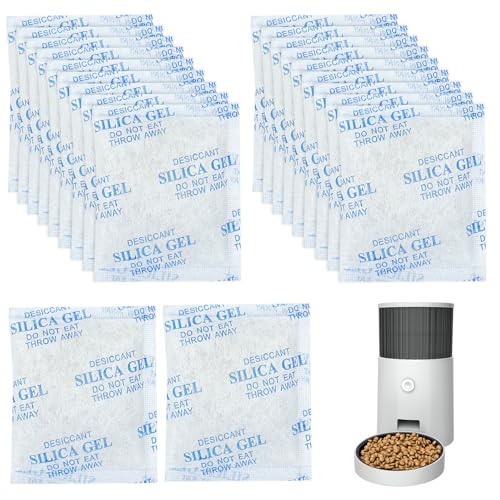 WITETY Trockenmittel Silica Gel: 20 Stück Trockenmittelbeutel für Haustierfutter, 25 Gramm Trockenmittel Ersatz für Futterspender für Katze und Hund WITETY Trockenmittel Silica Gel: 20 Stück Trockenmittelbeutel für Haustierfutter, 25 Gramm Trockenmittel Ersatz für Futterspender für Katze und Hund von WIYETY