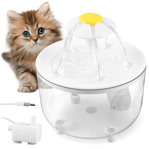 WIYETY 1L Katzenbrunnen für Katze: Ultraleiser Trinkbrunnen für Katze, Sicherheit Katzen Trinkbrunnen mit Filterschwamm, Automatische Abschaltung bei Wassermangel, Zwei Auslaufmodus, USB-Stecker WIYETY 1L Katzenbrunnen für Katze: Ultraleiser Trinkbrunnen für Katze, Sicherheit Katzen Trinkbrunnen mit Filterschwamm, Automatische Abschaltung bei Wassermangel, Zwei Auslaufmodus, USB-Stecker von WIYETY