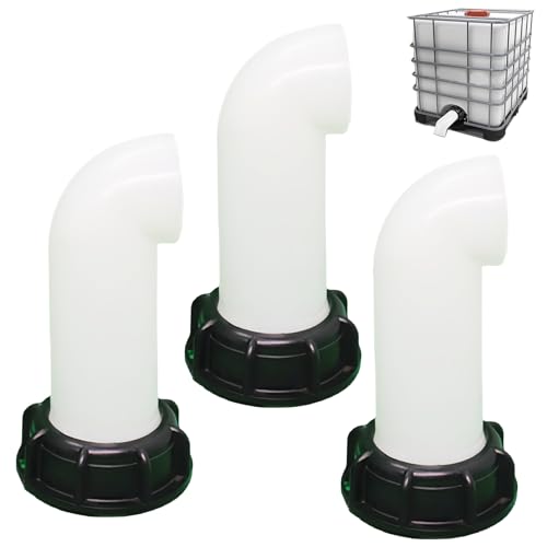 WIYETY 3 Stück IBC Ablaufstutzen: IBC Adapter S60x6 Grobgewinde, IBC Ablaufstutzen, IBC Auslaufhahn, IBC Auslaufstutzen 60mm,für IBC Tote Tank, IBC Auslaufstutzen von WIYETY