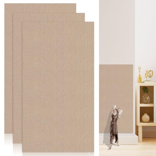 WIYETY Selbstklebend Kratzbretter: 3 Stück Katze Kratzmatte, AntiKratz Tape, DIY Kratzbrett Katze für Möbel- und Wandschutz (100 * 30CM) von WIYETY