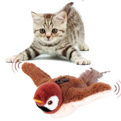 WIYETY Elektrisch Vogel Interaktives Katzenspielzeug: Wiederaufladbar, Niedlich Plüsch Lebensecht Vogelform, Katzenspielzeug für Wohnungskatzen WIYETY Elektrisch Vogel Interaktives Katzenspielzeug: Wiederaufladbar, Niedlich Plüsch Lebensecht Vogelform, Katzenspielzeug für Wohnungskatzen von WIYETY