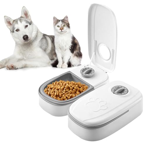 WIYETY Futterautomat Katze: Zwei-Mahlzeiten-Futterautomat mit Timer für 48-Stunden-Planung, Katzen Hund Futterautomaten 350ml*2, Futterautomat Hunde Katzen für Kleine/Große Welpenkätzchen WIYETY Futterautomat Katze: Zwei-Mahlzeiten-Futterautomat mit Timer für 48-Stunden-Planung, Katzen Hund Futterautomaten 350ml*2, Futterautomat Hunde Katzen für Kleine/Große Welpenkätzchen von WIYETY
