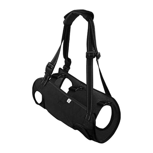 WJJKJH Hundekörperstütze, Hundeliftgeschirr for Verletzte Ältere Hunde, Behinderte Tierbedarf(Black,X-Large) von WJJKJH
