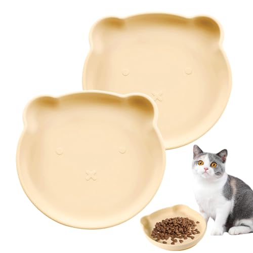 WJUAN 2 Stück Cat Bowl, Khaki, Kieselgel, Futternäpfe für Katzen, Sowohl Heiß Als Auch Kalt, mit Saugnapf Am Boden, Leicht Zu Reinigen, Katzenfutter Napf, Geeignet für Katzen, Hunde, Kaninchen WJUAN 2 Stück Cat Bowl, Khaki, Kieselgel, Futternäpfe für Katzen, Sowohl Heiß Als Auch Kalt, mit Saugnapf Am Boden, Leicht Zu Reinigen, Katzenfutter Napf, Geeignet für Katzen, Hunde, Kaninchen von WJUAN