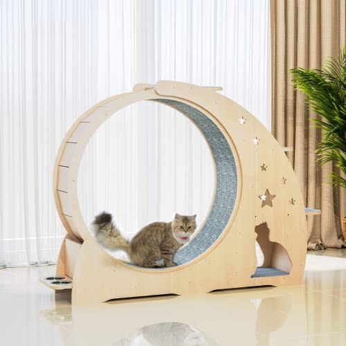 Katzen-Übungsrad, Katzen-Kratzbrett, Baumhaus, Laufende Katze, Laufend, Mit Rotierendem Spielzeug, Katzen-Indoor-Aktivitätscenter Katzen-Übungsrad, Katzen-Kratzbrett, Baumhaus, Laufende Katze, Laufend, Mit Rotierendem Spielzeug, Katzen-Indoor-Aktivitätscenter von WJYCGFKJ