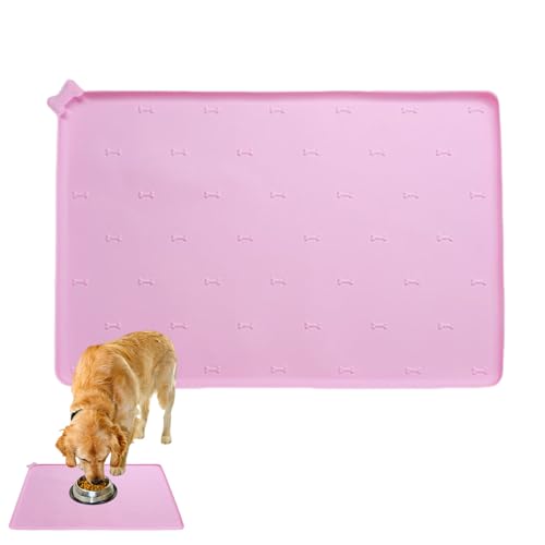 WJnflQN Fütterungsmatte, Hunde Essen Matte | Kätzchen Food Pad,23,6 x 15,7 Zoll Silikon Nicht rutschfaltbar schnell trocknen von WJnflQN