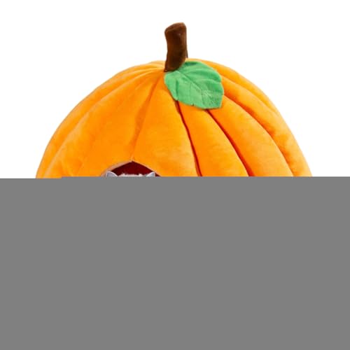 WJnflQN Halloween-Katzenhaus für den Innenbereich, Katzennisthaus,Kürbisförmige Hausbetten für Haustierkätzchen | Weiches Haustierzeltbett, bequemes Haustierhöhlenbett für Hauskatzen und kleine Hunde WJnflQN Halloween-Katzenhaus für den Innenbereich, Katzennisthaus,Kürbisförmige Hausbetten für Haustierkätzchen | Weiches Haustierzeltbett, bequemes Haustierhöhlenbett für Hauskatzen und kleine Hunde von WJnflQN