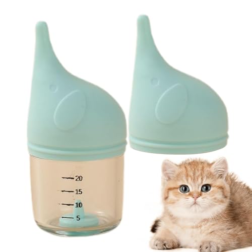 WJnflQN Kätzchen-Futterflasche – tragbare Kätzchen-Stillwasserflasche, Welpen-Milch-Futterspender, Haustier-Nippel, Futterspender für kleine Hunde, Fütterungszubehör für Tierliebhaber von WJnflQN