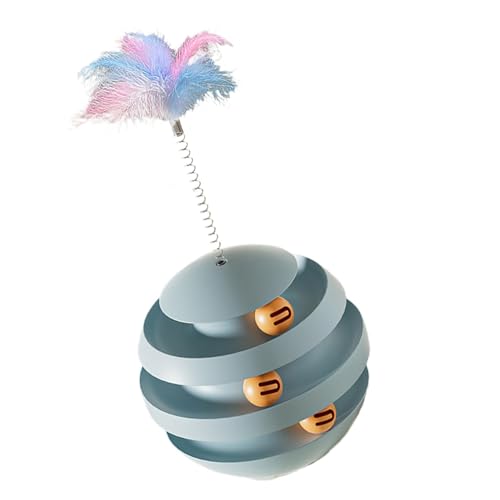 WJnflQN Katzenballbahn - Kätzchen Puzzle Katzenball Spielzeug | Aktive Katzenspielzeuge, Katzenballturm, Hundeanreicherung Spielzeug, Drehteller Rolling Cat Toy für Indoor Outdoor Katzen WJnflQN Katzenballbahn - Kätzchen Puzzle Katzenball Spielzeug | Aktive Katzenspielzeuge, Katzenballturm, Hundeanreicherung Spielzeug, Drehteller Rolling Cat Toy für Indoor Outdoor Katzen von WJnflQN