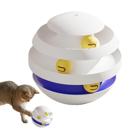 WJnflQN Katzenspielzeug mit Ball, Kätzchen-Puzzle, Katzenballspielzeug – aktives Katzenspielzeug, Katzenballturm, Hundeanreicherungsspielzeug, Drehteller, rollendes Katzenspielzeug für drinnen und WJnflQN Katzenspielzeug mit Ball, Kätzchen-Puzzle, Katzenballspielzeug – aktives Katzenspielzeug, Katzenballturm, Hundeanreicherungsspielzeug, Drehteller, rollendes Katzenspielzeug für drinnen und von WJnflQN