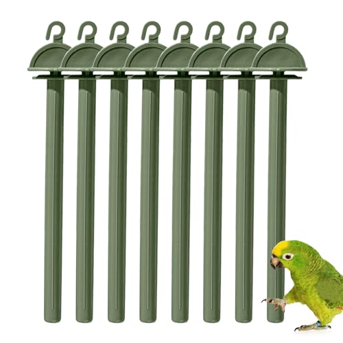 WJnflQN Vogel-Sitzstange | 8 x Vogelständer für Käfig – Training Übung Schleifen Kaustab für Sittiche, Nymphensittiche, kleine Wellensittiche, Lovebirds von WJnflQN