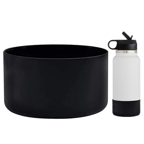 WK IEASON Flachmann-Silikon-Boot-Abdeckung, BPA-freier Flachmann-Bodenschutz, 12–40 oz für Active Hydro Flask Yeti Flachmann und mehr hydro flask boot (12-24OZ, Schwarz) von WK IEASON