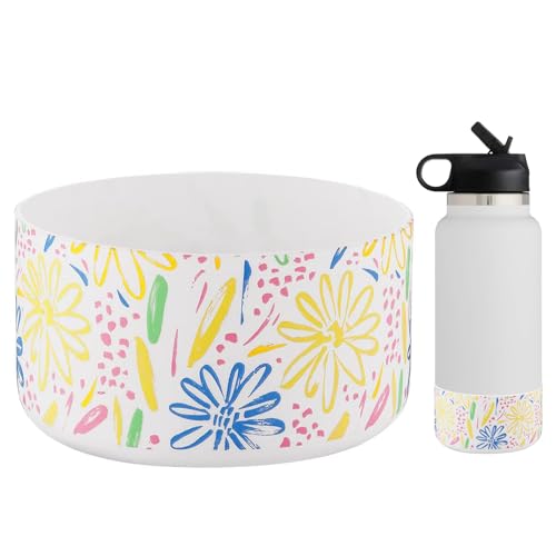 WK IEASON Schutzsilikon Bodenstiefel für Hydro Flask12-24oz Breiten Mund/Standard-Mund, Anti-Rutsch Silikonabdeckung Stoßstange kompatibel mit Stanley Tumbler 40oz 30oz 20oz-2.83inch Bodendurchmesser von WK IEASON