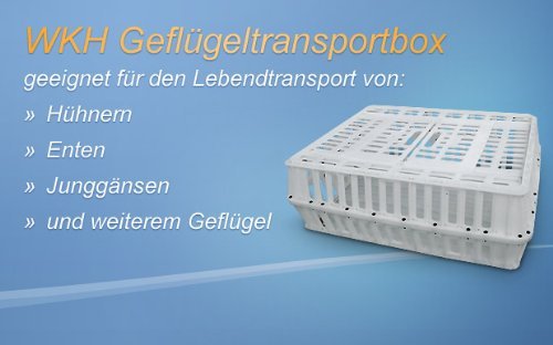 WKH-GMBH Transportbox für Geflügel - Geflügeltransportkiste - Hähnchenkiste von WKH-GMBH