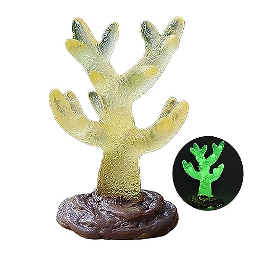 WKabnkn Glassaquarien Ornament Noctilucc Korallenharz Coralreefs Fischtanks Dekoration Wasserpet von WKabnkn