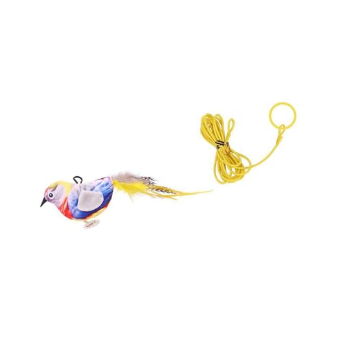 WKabnkn Wie Vogelkatzen Spielzeug Mit Quietschendem Sound Gefiedertes Katzen Bird Toy Für Innenräume Witzige Unterhaltungsversorgung Quietschend von WKabnkn