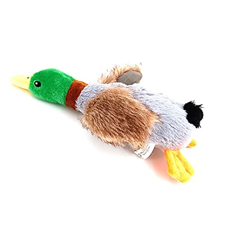 WLTY Niedliches Plüsch-Enten-Sound-Spielzeug gefülltes quietschendes Tier-Quietsch-Hundespielzeug Reinigungszahn-Hundekauseil-Spielzeug von WLTY