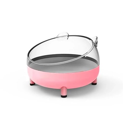 15 Grad geneigter, erhöhter Edelstahl-Katzennapf, rutschfeste Basis, for Welpen, Katzen, Futter, Getränke, Wasser, Futternapf, Nackenschutz, Futternapf Katzennapf (Color : Pink A) von WLTYSM