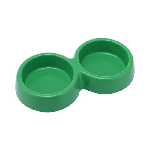 Doppelter Futternapf aus Edelstahl, Trinkgeschirr for Haustiere, Katzenfutter, Welpenfutter, Futter for Kätzchen, Wasserzubehör Katzennapf (Color : Green1) von WLTYSM