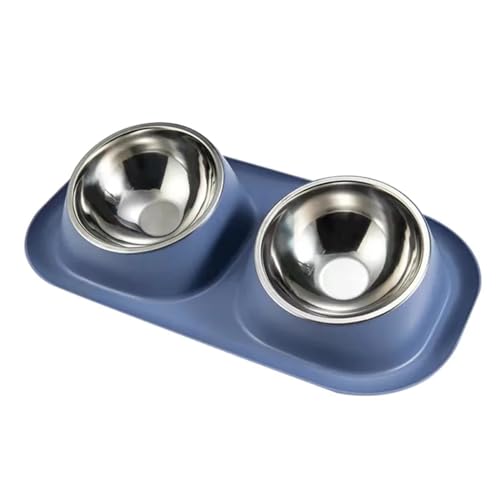 Doppelter Katzen- und Hundenapf, Edelstahl, Katzenfutterbehälter, rutschfeste Basis, Haustier-Wasser-Futterspender, Schutz for den Hals, Welpen- und Katzennäpfe, Katzenfutterspender Katzennapf (Color Doppelter Katzen- und Hundenapf, Edelstahl, Katzenfutterbehälter, rutschfeste Basis, Haustier-Wasser-Futterspender, Schutz for den Hals, Welpen- und Katzennäpfe, Katzenfutterspender Katzennapf (Color von WLTYSM