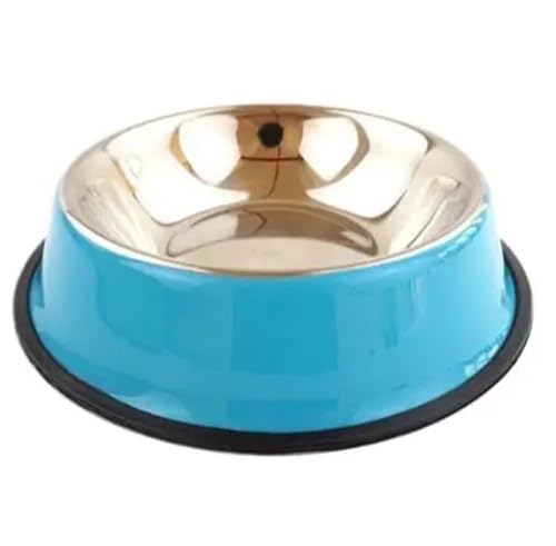 Haustiere, Hunde, Katzen, Welpen, rutschfest, Edelstahl, for Reisen, Futter, Wasser, Schüssel Katzennapf (Color : Blue) von WLTYSM