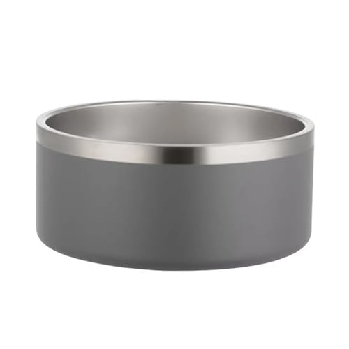 Katzen-Futternapf, Hundefütterung, Designer, luxuriöser, auslaufsicherer Edelstahl-Sublimations-Hundenapf Katzennapf (Color : Grey, Size : 17.2x6.6) von WLTYSM