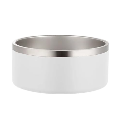 Katzen-Futternapf, Hundefütterung, Designer, luxuriöser, auslaufsicherer Edelstahl-Sublimations-Hundenapf Katzennapf (Color : White, Size : 17.2x6.6) von WLTYSM