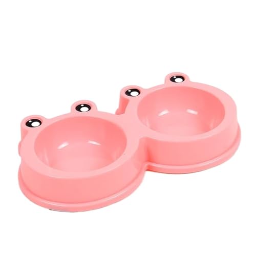 Katzennapf, Hundenapf, Trinkwasser, Fütterung, einteiliger Haustier-Doppelnapf, Edelstahl, Frosch, Tiernahrung, Utensilien, Haustierprodukte Katzennapf (Color : PK-B) von WLTYSM