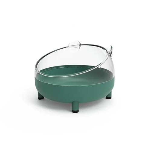 Rutschfester, erhöhter Crash-Napf for Katzen und Hunde, um 15 Grad erhöht, Futternäpfe for Katzen aus Edelstahl, schützen den Hals von Welpen und Katzen Katzennapf (Color : DarkGreen A) von WLTYSM