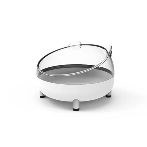 Rutschfester, erhöhter Crash-Napf for Katzen und Hunde, um 15 Grad erhöht, Futternäpfe for Katzen aus Edelstahl, schützen den Hals von Welpen und Katzen Katzennapf (Color : White A) von WLTYSM
